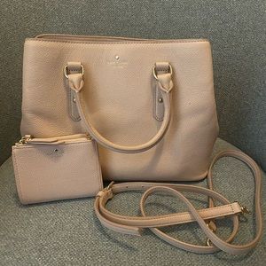 Kate spade pale pink leather bag